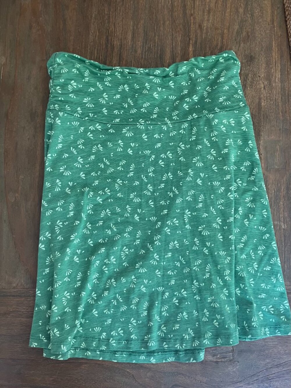 Toad & Co Chaka Skirt | Green Floral | Size Xtra Small | Organic Cotton + TENCEL